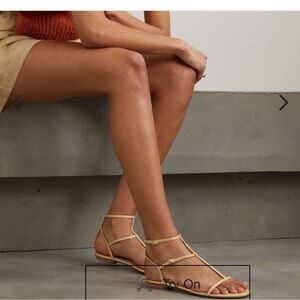 Aquazzura  ponza croc_effect leather sandals